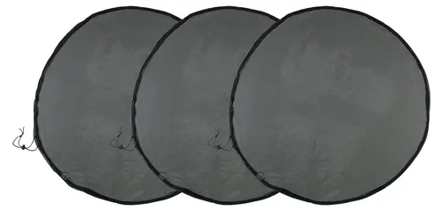 Maximex Regentonnen-Netz mit Zugband, 3er Set, Ø 95 cm, Regentonnen Abdeckung, Schutz vor Laub, Insekten und Mücken, feinmaschig, für Regentonnen bis Ø 80 cm