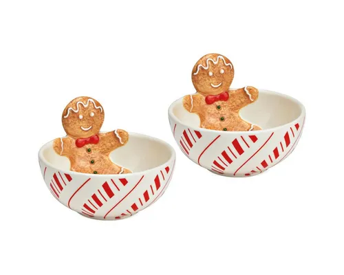 matches21 HOME & HOBBY Schüssel, Keramik, (2-tlg), Festliche Snackschale mit 225ml Füllmenge