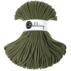 Premium Avocado Baumwolle Kordels 5mm 100m - Grün von Bobbiny