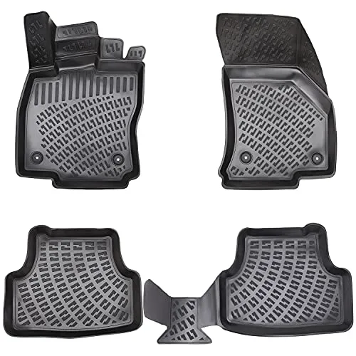 Elmasline 3D Gummimatten Set für KIA Rio III (2011-2017) - Maßgeschneiderte Fußmatten für KIA Rio III mit hohem Rand (4-5 cm) für optimalen Schutz vor Schmutz und Flüssigkeiten. Strapazierfähig, pflegeleicht und geruchsneutral – ideal für den täglichen Einsatz!