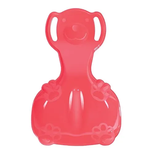 Prosperplast Polo Bear 1 Schneerutscher aus Kunststoff Schnee Poporutscher Porutscher Schneeflitzer für Kinder (Rot)