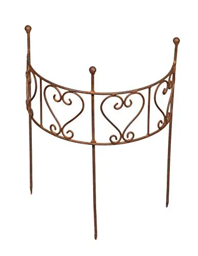 Posiwio Nostalgisches Rankgitter aus Metall - Rankgitter für Garten und Balkon, aus formstabilem Edelrost, ideal zur Unterstützung von Pflanzen und als dekoratives Element im nostalgischen Stil.