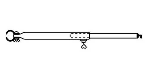 Zeltstange Vorzelt Zelt Stange Dachhakenstange 28mm Stahl 160-260 cm 91802rX NEU