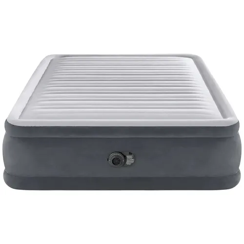 Intex 64414ND QUEEN COMFORT-PLUSH AIRBED - Luftbett 203 x 152 x 46 cm mit integrierter Elektropumpe, ideal für Gäste und einfach zu transportieren.