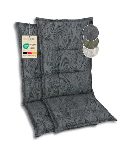 GO-DE Textil Polsterauflagen für Mittellehner-Gartenstühle - Bequeme Polsterauflagen im 2er-Set, ideal für Mittellehner-Gartenstühle. Mit weicher Schaum-Vliesfüllung und UV-beständigem Stoff für höchsten Komfort und Langlebigkeit.