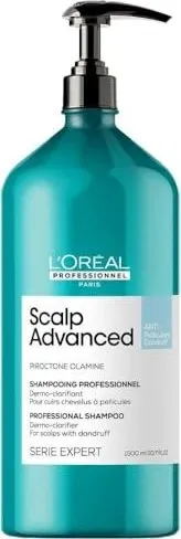L'Oréal Professionnel Serie Expert Scalp Advanced Anti-Dandruff Shampoo 1500ml - Shampoo für schuppige Kopfhaut, entfernt effektiv trockene und fettige Schuppen und beruhigt die Kopfhaut bereits nach den ersten Anwendungen.