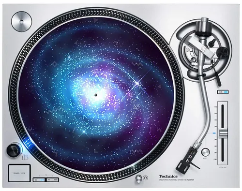 Spiral Galaxy Dj Antirutschmatte - Technik Vinyl Turntable Decks