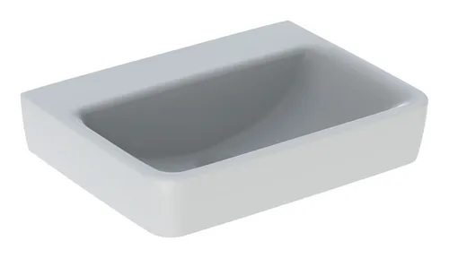 Geberit Renova Plan Handwaschbecken 500 x 380 mm - Waschtisch ohne Hahnloch und Überlauf, ideal für platzsparende Bäder und moderne Designs.