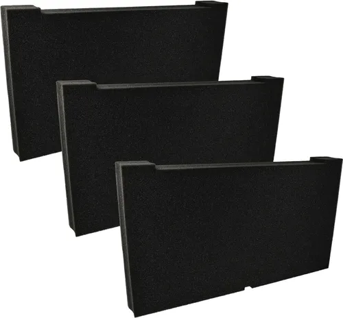 vhbw 3x Schaumstoffeinlage Ersatz für Dewalt DWST7-97150 für Werkzeugkoffer - Individuell Anpassbar, 2 Schichten, Schaumstoff Schwarz