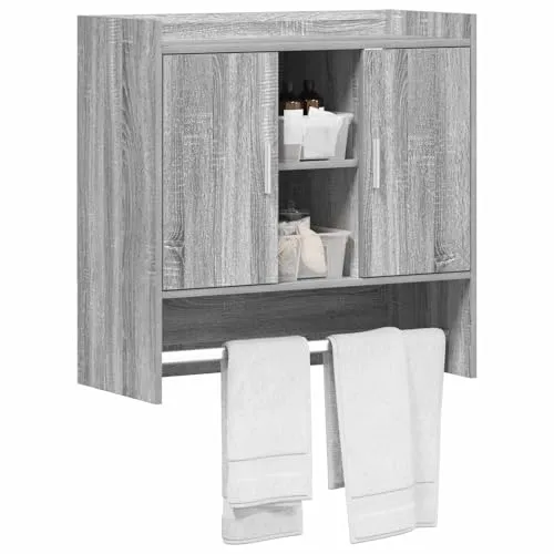 vidaXL Wandregal Grau Sonoma 80 x 36 x 80 cm – Praktische Wandhalterung
