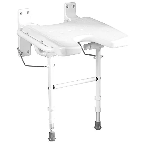 Russka Aluminium Duschklappsitz – Klappbarer Duschhocker - Praktischer und stabiler Duschsitz aus Aluminium, ideal für komfortable und sichere Nutzung im Badezimmer.