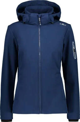 CMP Damen Softshelljacke WP 7.000 - wind- und wasserdicht, Blau, D44 - Hochwertige Softshelljacke mit 7.000 mm Wassersäule und atmungsaktiver Fleece-Fütterung. Ideal für Outdoor-Aktivitäten, ausgestattet mit praktischen Taschen und abnehmbarer Kapuze.