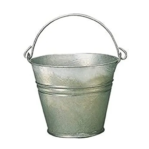 Kerbl Wassereimer verzinkt - 11l Tragegriff, stabil und ideal für Kaminzubehör sowie Deko im Innen- und Außenbereich