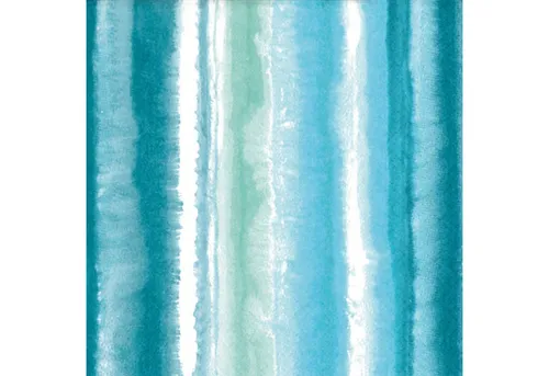 ti-flair Papierserviette, Servietten Papier 33x33cm 3-lag. Aquarell Muster 20 Stück Türkis Weiß