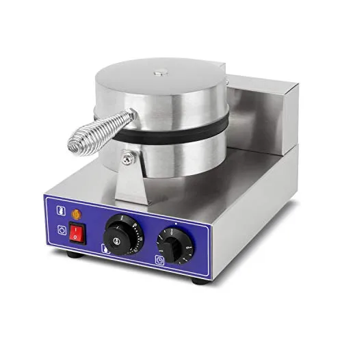 vertes Waffeleisen - Belgischer Waffel Maker 1000W - Waffeleisen aus Edelstahl mit Timer und stufenloser Temperaturregulierung bis 300 °C. Perfekte belgische Waffeln in kurzer Zeit, ideal für Gastronomie oder Zuhause!