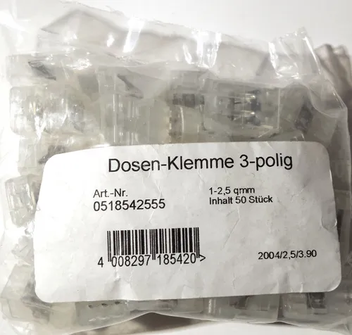 Stück 3-polige Dosenklemmen  1-2,5mm² 50