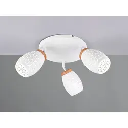 Moderner LED Deckenstrahler Ø58cm - 3-flammige Flurlampe in Weiß - Eleganter Deckenstrahler mit 58cm Durchmesser, ideal für Flur, Wohnzimmer oder Küche. Drei dimmbare E14 LED-Leuchtmittel sorgen für ein stimmungsvolles Lichtspiel und setzen stilvolle Akzente.