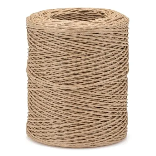 La Cordeline Kraftpapierschnur, naturfarben, 2 mm x 100 m, Papierkordel für Bastelarbeiten, Geschenkverpackungen, zum Abstecken von Gärten