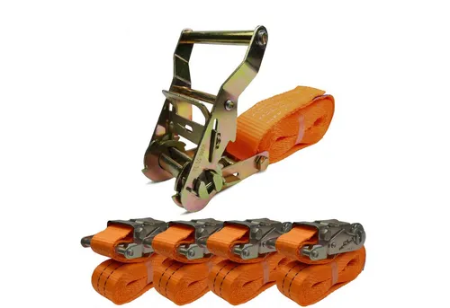 GUARD 5 Spanngurt 4 Stück Zurrgurte mit Ratsche 35mm x 4m - Spanngurte zur Ladungssicherung, TÜV/GS geprüft mit 2000 daN Zugkraft. Ideal für sicheren Transport – schützt vor Verrutschen und Beschädigungen.