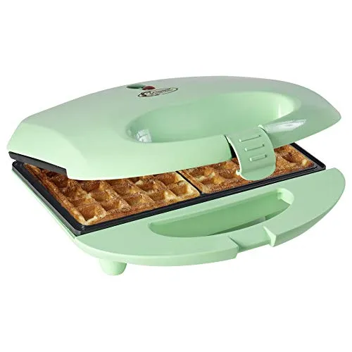 Bestron Brüsseler Waffeleisen im Retro Design - Waffeleisen für 2 belgische Waffeln mit Antihaftbeschichtung – genussvolles Backen ohne Ankleben, ideal für gemütliche Backabende.