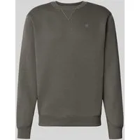 G-Star RAW Herren Premium Core Sweatshirt, Grau - Stylisches Sweatshirt für Herren mit geripptem Rundhalsausschnitt und einzigartigem Rippdesign, ideal für lässige Outfits und jeden Tag.