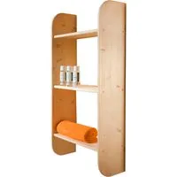 Weka Schrankregal - Praktisches Schrankregal für Sauna & Infrarotkabine, mit 3 Fächern für optimalen Stauraum Ihrer Wellness-Utensilien.
