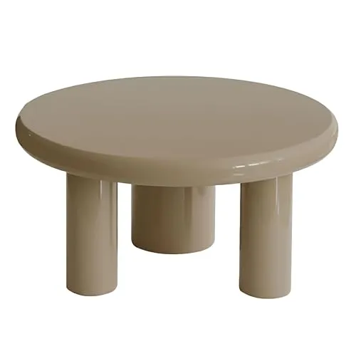 Oviala Couchtisch, rund, 100 cm, MDF, lackiert, Taupe
