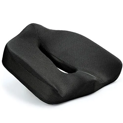Vitabo Ergonomisches Sitzkissen O-Form | Viscoschaum Sitzdonut (Schwarz) - Ergonomisches Sitzkissen in O-Form für optimalen Komfort. Der Viscoschaum passt sich perfekt an und entlastet gezielt. Ideal für Zuhause, im Büro oder auf Reisen – für eine angenehme Sitzposition überall.