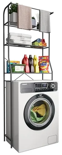 VCM Waschmaschinenumbauschrank Tubas L in schwarz von VCM