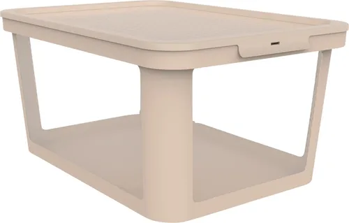 ROTHO Albris Aufbewahrungsbox 45l mit Deckel - Aufbewahrungsboxen aus 100% recyceltem Kunststoff, stapelbar und mit transparenten Wänden für einfache Sichtbarkeit des Inhalts.