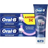 Oral-B Advanced Zahnfleischschutz Zahnpasta mit Fluor, Packung mit 2 x 75 ml, Zahnpasta schützt vor Plaque, Zahnfleischpflege, frischer Minzgeschmack
