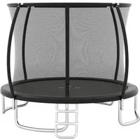 Costway Trampolin Outdoor Ø366 cm mit stabilem Metallrahmen für Kinder - Sicherheitsdesign mit gebogenen Stangen und reißfestem Netz. Genießen Sie hohe Sprünge auf der rutschfesten Matte. Inklusive Leiter für einfachen Zugang und gepolsterter Federabdeckung für mehr Komfort.