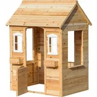 dobar Spielhaus mit Blumenkästen aus Holz