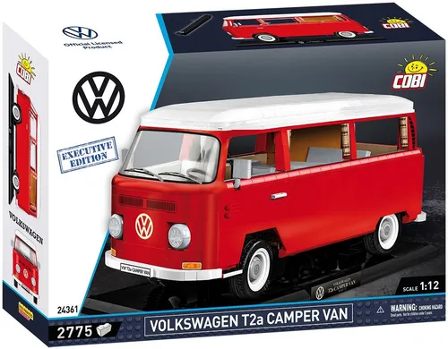 Cobi 24361 Volkswagen T2a Camper Van - Executive Edition - Konstruktionsspielzeug Komplette Sets & Packs, detailgetreues Modell des klassischen VW T2a Camper Vans für kreative Bauprojekte und nostalgische Sammler.