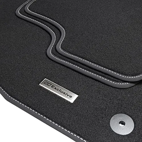 tuning-art Auto-Fußmatten BEL143 für BMW X5 E70 und X6 E71 - Premium Velours Automatten mit edlem Edelstahl Logo, passgenau und wasserfest. Ideal für BMW X5 (2006-2013) und X6 (2008-2014) - langlebig, rutschfest und leicht zu reinigen.