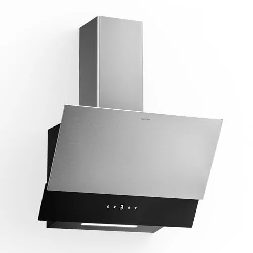 Klarstein Verosteel Dunstabzugshaube 60 cm - Kopffreihaube mit 624 m³/h - Dunstabzugshaube mit hoher Luftleistung, A++ Energieeffizienz und modernem Design. Ideal für eine saubere und stilvolle Küche.