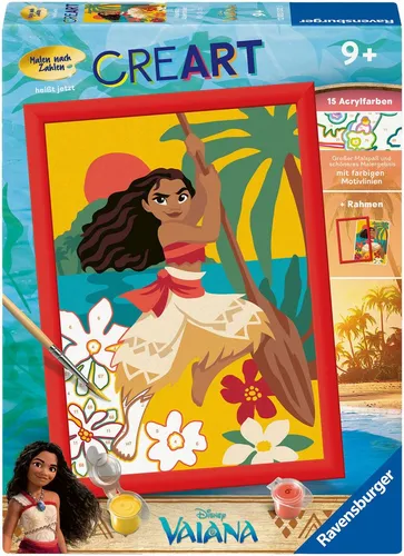 Ravensburger Malen nach Zahlen CreArt, Disney Vaiana's Abenteuer, Made in Europe