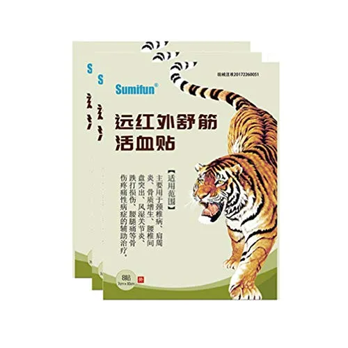 Artibetter Kräuter Chinesische Schmerzpflaster Medizin Traditionelle Schmerzpflaster Schmerzlinderung Patch für Gelenkschmerzen Arthrose Rheuma 8Pcs
