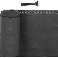 Woltu Zaunblende aus HDPE 180 g/m² mit Kabelbinder - Anthrazit - Hochwertige Zaunblende aus robustem HDPE 180 g/m², ideal für Sichtschutz. UV- und wetterbeständig, mit einfacher Montage dank Kabelbindern. Schattierwert über 85% für optimalen Schutz.