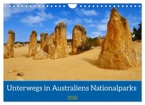 Unterwegs in Australiens Nationalparks 2026 - Wandkalender DIN A4 - Kalender mit 12 beeindruckenden Bildern aus wenig bekannten Nationalparks Australiens. Perfektes Geschenk für Naturliebhaber und umweltbewusste Menschen, nachhaltig in Deutschland produziert.