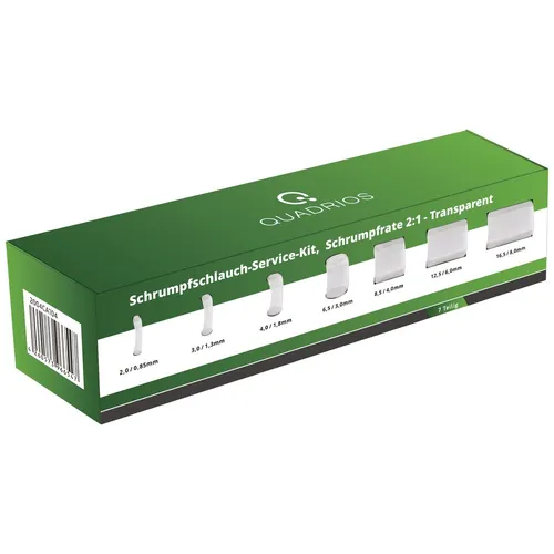 Quadrios 2004CA104 Schrumpfschlauchsortiment Transparent   Schrumpfrate:2:1 1...