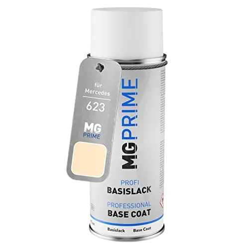 MG PRIME Autolack Spraydose für Mercedes 623 Hellelfenbein/Light Ivory Basislack Sprühdose 400ml