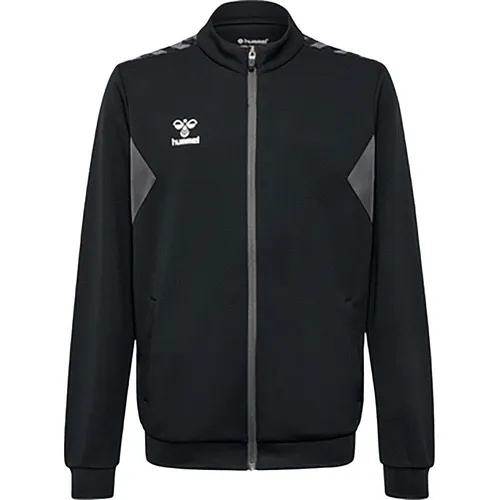 hummel hmlAUTHENTIC PL Zip Jacket - Hochwertige Jacke für optimalen Komfort und Atmungsaktivität, mit seitlichen Reißverschlusstaschen und stylischem Logo-Winkelband an den Schultern.