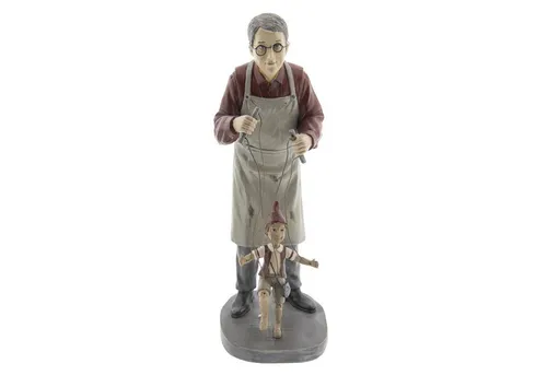 Clayre & Eef Dekofigur Mann mit Marionette - Osterdeko, farbenfrohe Polyresin-Figur für jeden Anlass, Höhe 36 cm, bringt Leben in Ihr Zuhause.