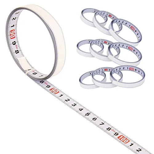 SCHMIDT Systemprofile 10x Maßband 1m-1m Mitte Skala - Praktisches 10er Set selbstklebender Maßbänder aus Stahl, ideal für präzise Messungen auf verschiedenen Materialien. Flexibel zuschneidbar und mit fortlaufender Millimeterbezifferung für einfache Handhabung.