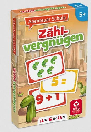 ABENTEUER SCHULE KARTENSPIEL ZÄHLVERGNÜGEN VON ASS NEU OVP