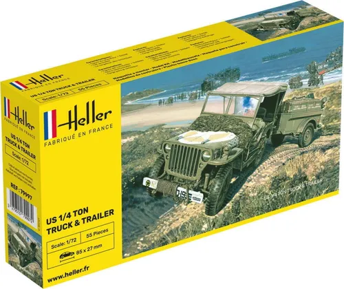 US 1/4 Ton Truck & Trailer - Heller - 79997
