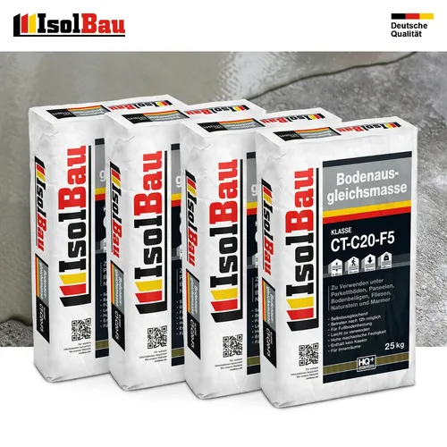 Bodenausgleichsmasse 2-20mm Ausgleichsmasse 4 x 25kg Selbstnivellierende C20