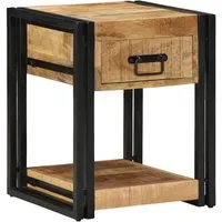 vidaXL Nachttisch aus rauem Mango-Massivholz von vidaXL