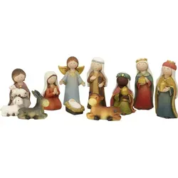 Krippenfiguren Set 11-teilig für Kinder